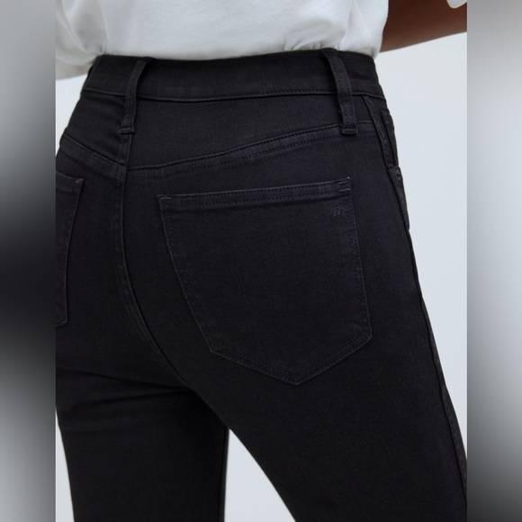 Madewell Jeans 30 10" High Rise Skinny in Black Zip Fly - Picture 6 of 15